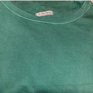 Free People Camden Pullover Sweatshirt in Green